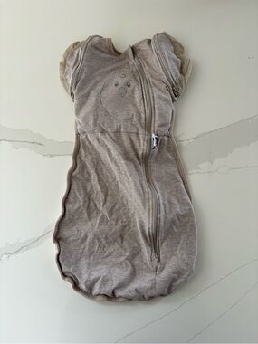 Nested Bean Beige Baby Swaddle Sleeveless Zipper Sleep Sack